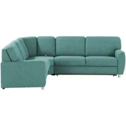 smart Ecksofa  Valencia ¦ türkis/petrol ¦ Maße (cm): B: 240 H: 90 T: 270.0