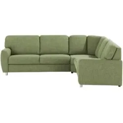 smart Ecksofa  Valencia ¦ grün ¦ Maße (cm): B: 271 H: 90 T: 241.0