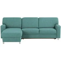 smart Ecksofa  Valencia ¦ türkis/petrol ¦ Maße (cm): B: 267 H: 90 T: 173.0
