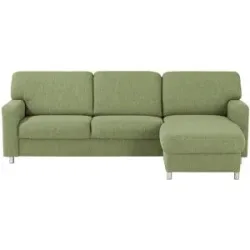 smart Ecksofa  Valencia ¦ grün ¦ Maße (cm): B: 253 H: 90 T: 173.0