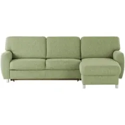 smart Ecksofa  Valencia ¦ grün ¦ Maße (cm): B: 263 H: 90 T: 173.0