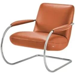 Koinor Freischwingersessel aus Echtleder Jingle ¦ orange ¦ Maße (cm): B: 80 H: