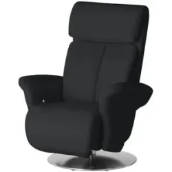 Himolla Ledersessel mit Relaxfunktion 7227 ¦ schwarz ¦ Maße (cm): B: 82 H: 107