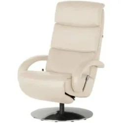 Hukla Ledersessel  Florian ¦ creme ¦ Maße (cm): B: 73 H: 115 T: 91.0