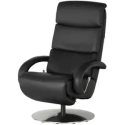 Hukla Ledersessel  Florian ¦ schwarz ¦ Maße (cm): B: 73 H: 115 T: 91.0