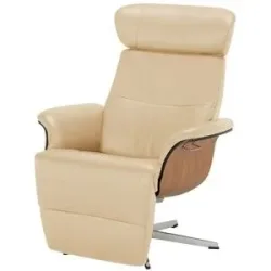Höffner Relaxsessel aus Leder Timeout ¦ beige ¦ Maße (cm): B: 80 H: 101 T: 81.0