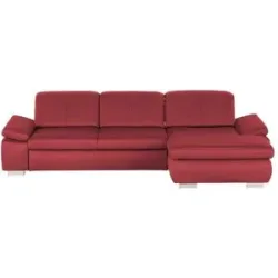 Lounge Collection Ecksofa aus Mikrofaser Kathrin ¦ rot ¦ Maße (cm): B: 309 H: 85