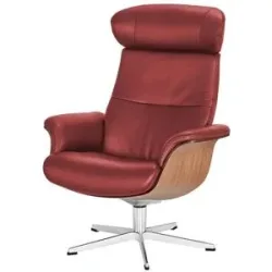 Höffner Relaxsessel aus Leder Timeout ¦ rot ¦ Maße (cm): B: 80 H: 109,5 T: 81.0