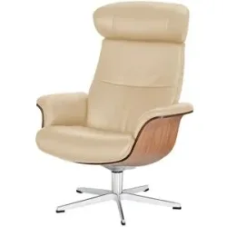 Höffner Relaxsessel aus Leder Timeout ¦ beige ¦ Maße (cm): B: 80 H: 109,5 T: 81.0