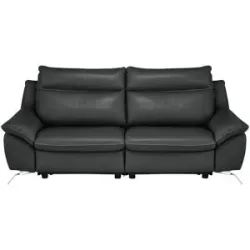 Natuzzi Editions Sofa aus Echtleder Orlando ¦ schwarz ¦ Maße (cm): B: 212 H: 94