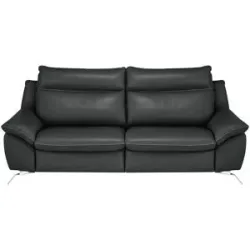 Natuzzi Editions Sofa aus Echtleder Orlando ¦ schwarz ¦ Maße (cm): B: 219 H: 94