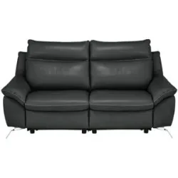 Natuzzi Editions Sofa aus Echtleder Orlando ¦ schwarz ¦ Maße (cm): B: 174 H: 94