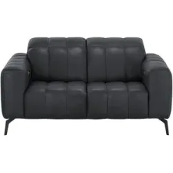 Natuzzi Editions Ledersofa mit Kopfteilverstellung Portento ¦ schwarz ¦ Maße