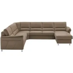 meinSofa Wohnlandschaft mit Boxspringpolsterung  Donald ¦ braun ¦ Maße (cm): B: