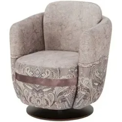 bassetti by SCHRÖNO Drehsessel aus Velours Murano ¦ grau ¦ Maße (cm): B: 74 H: