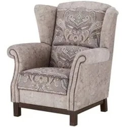 bassetti by SCHRÖNO Sessel aus Velours Salina ¦ grau ¦ Maße (cm): B: 90 H: 106