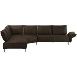 W.SCHILLIG Ecksofa aus Echtleder Bonnie ¦ braun ¦ Maße (cm): B: 341 H: 84 T: