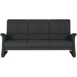 Himolla Vorziehsofa aus Echtleder 6001 ¦ schwarz ¦ Maße (cm): B: 210 H: 102 T: