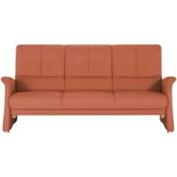 Himolla Vorziehsofa aus Echtleder 6001 ¦ orange ¦ Maße (cm): B: 210 H: 102 T: