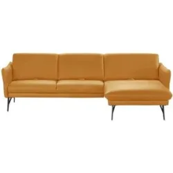 Himolla Ecksofa Leder  1928 ¦ gelb ¦ Maße (cm): B: 280 H: 83