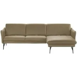 Himolla Ecksofa Leder  1928 ¦ beige ¦ Maße (cm): B: 280 H: 83 T: 175.0