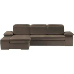 switch Ecksofa aus Mikrofaser Avilla ¦ braun ¦ Maße (cm): B: 285 H: 86 T: 187.0