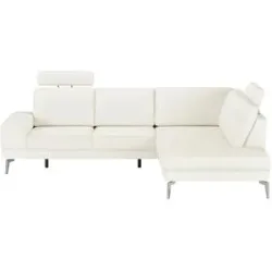 meinSofa Ecksofa aus Leder Dana ¦ weiß ¦ Maße (cm): B: 269 H: 86 T: 222.0