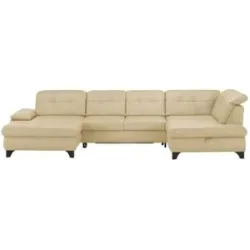 Lounge Collection Wohnlandschaft Leder  Jona ¦ beige ¦ Maße (cm): B: 368 H: 100