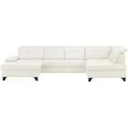 Lounge Collection Wohnlandschaft Leder  Jona ¦ weiß ¦ Maße (cm): B: 368 H: 100