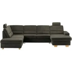meinSofa Wohnlandschaft aus Mikrofaser Marc ¦ braun ¦ Maße (cm): B: 311 H: 85 T: