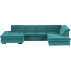 Lounge Collection Wohnlandschaft  Spencer ¦ türkis/petrol ¦ Maße (cm): B: 382 H: