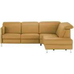 meinSofa Leder-Ecksofa  Leon ¦ gelb ¦ Maße (cm): B: 259 H: 83 T: 236.0