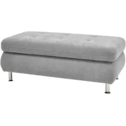 Lounge Collection Fußablage mit Stauraum Liora ¦ grau ¦ Maße (cm): B: 129 T: