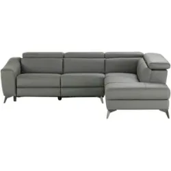 uno Ecksofa mit elektrischer Relaxfunktion Art ¦ grau ¦ Maße (cm): B: 271 H: 97