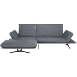 Koinor Ecksofa aus Flachgewebe Francis ¦ grau ¦ Maße (cm): B: 284 H: 93 T: 159.0