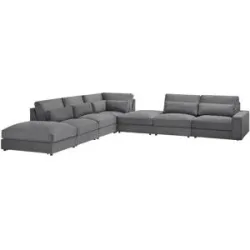Höffner Ecksofa  Branna ¦ grau ¦ Maße (cm): B: 412 H: 88 T: 386.0