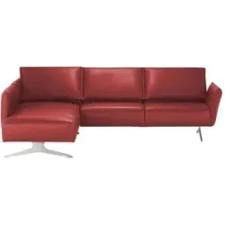 Koinor Ecksofa Leder  Vineto ¦ rot ¦ Maße (cm): B: 272 H: 83 T: 207.0
