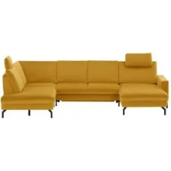 meinSofa Wohnlandschaft  Grace ¦ gelb ¦ Maße (cm): B: 332 H: 89 T: 220.0