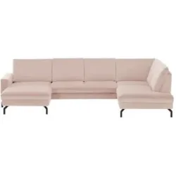 meinSofa Wohnlandschaft  Grace ¦ rosa/pink ¦ Maße (cm): B: 332 H: 89 T: 220.0