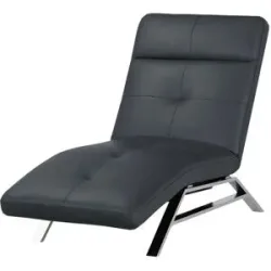 Höffner Relaxliege aus Leder  Riva ¦ blau ¦ Maße (cm): B: 80 H: 113 T: 198.0