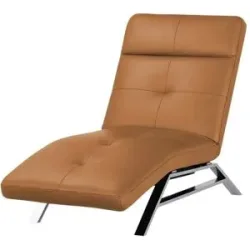 Höffner Relaxliege aus Leder  Riva ¦ orange ¦ Maße (cm): B: 80 H: 113 T: 198.0