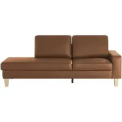 Höffner Recamiere aus Leder Bena ¦ braun ¦ Maße (cm): B: 213 H: 86 T: 97.0