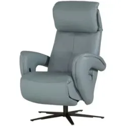 Hukla Relaxsessel aus Leder Pierre ¦ blau ¦ Maße (cm): B: 75 H: 115 T: 87.0