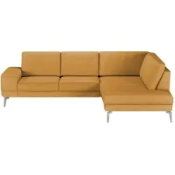 meinSofa Ecksofa aus Leder Dana ¦ orange ¦ Maße (cm): B: 269 H: 86 T: 222.0