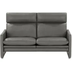 erpo just relax Ledersofa  JR 290 Trento ¦ grau ¦ Maße (cm): B: 157 H: 93 T: