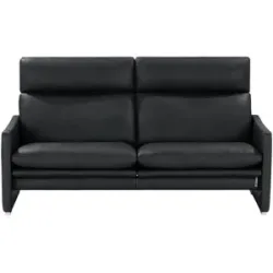 erpo just relax Ledersofa  JR 290 Trento ¦ schwarz ¦ Maße (cm): B: 174 H: 93 T: