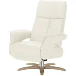 Nils Olsen Relaxsessel aus Leder  Lia ¦ weiß ¦ Maße (cm): B: 78 H: 108 T: 86.0