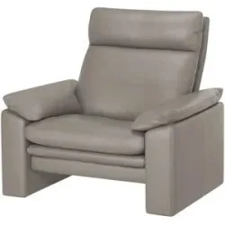 erpo just relax Ledersessel  JR963 Bari ¦ grau ¦ Maße (cm): B: 103 H: 99 T: 85.0