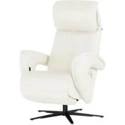 Hukla Relaxsessel aus Leder Pierre ¦ weiß ¦ Maße (cm): B: 75 H: 115 T: 87.0