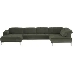 Lounge Collection Wohnlandschaft  Sarina ¦ grün ¦ Maße (cm): B: 383 H: 75 T: